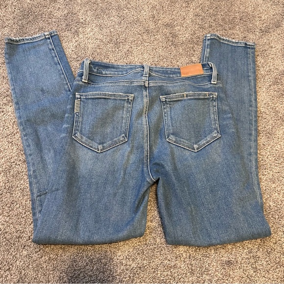 Paige Hoxton Ankle Peg Kayson Distress High Rise Medium Wash Jean - Picture 6 of 8